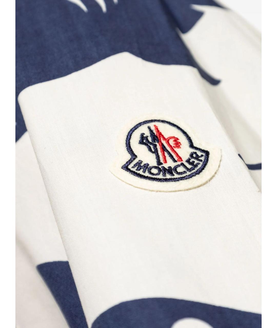 MONCLER Синяя хлопковая кэжуал рубашка, фото 3