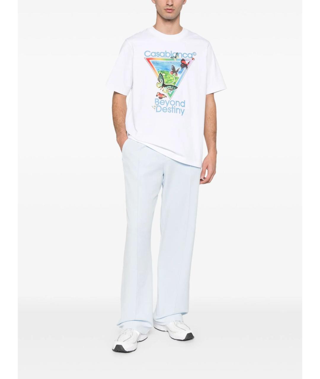 CASABLANCA Белая хлопковая футболка, фото 5