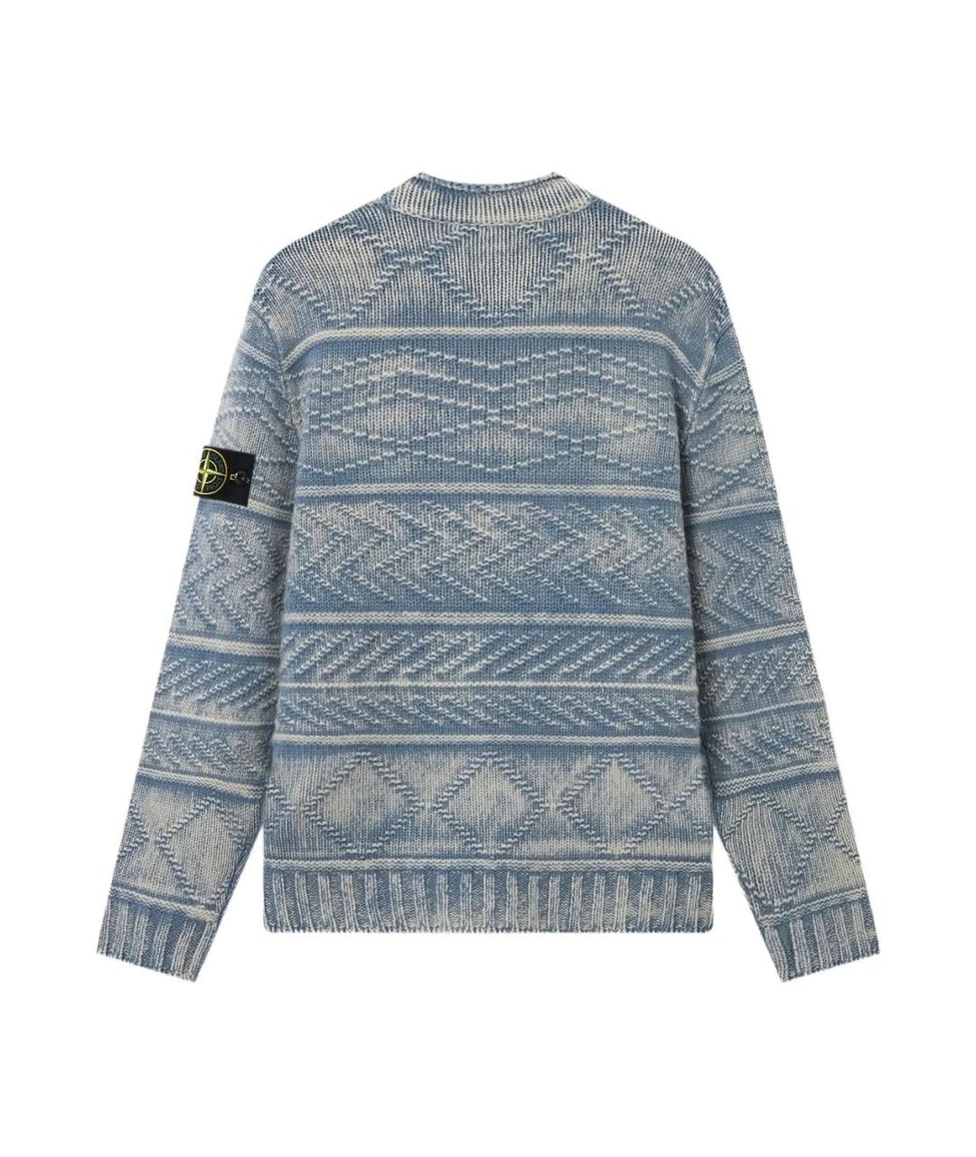 STONE ISLAND Синий джемпер / свитер, фото 2