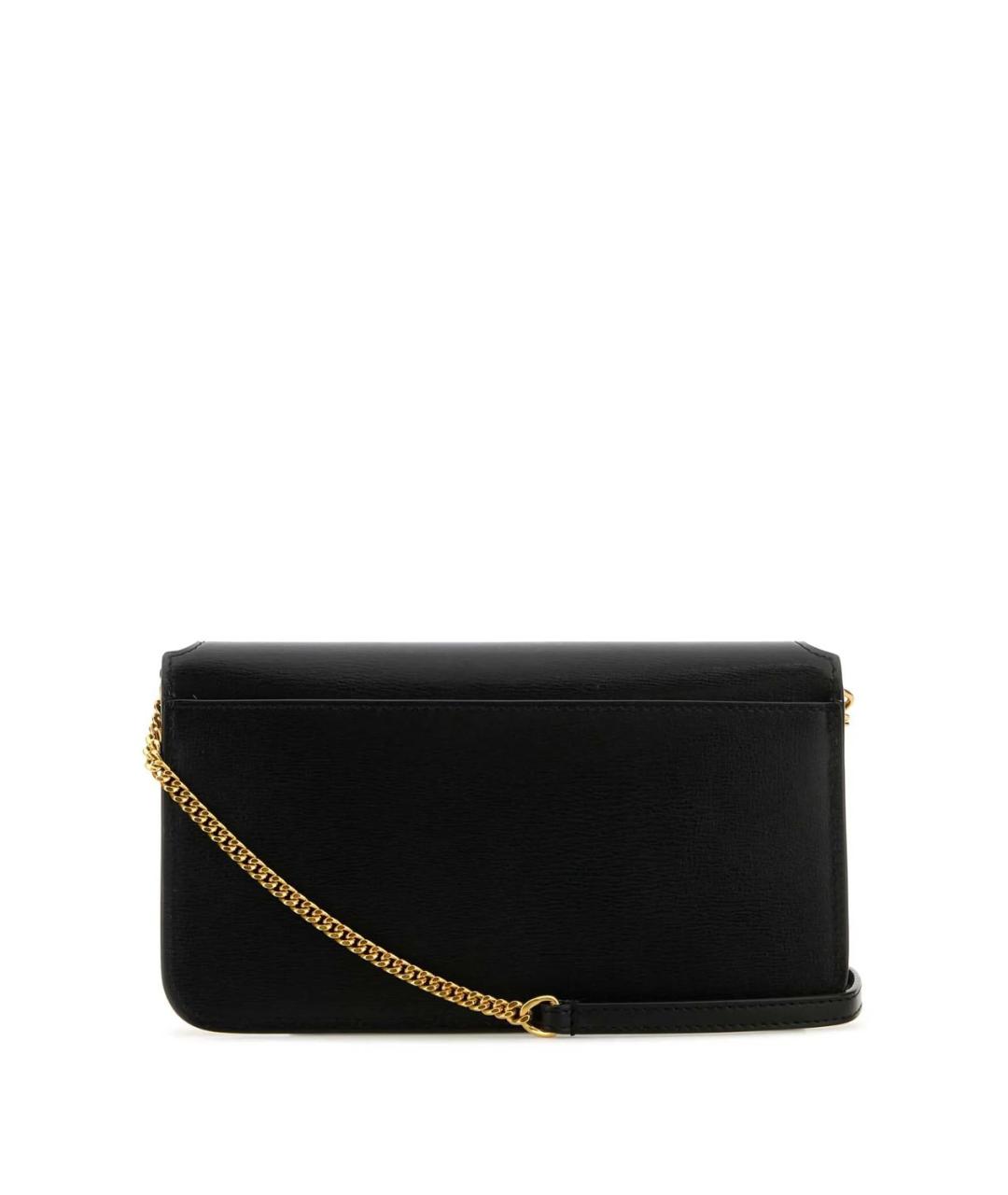 SAINT LAURENT Черная кожаная сумка через плечо, фото 2