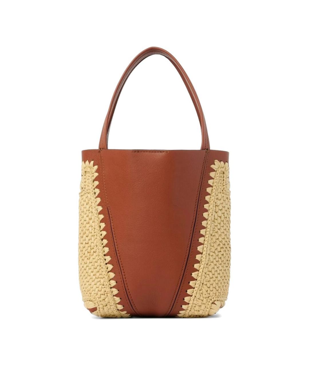 CHLOE Коричневая кожаная сумка тоут, фото 4