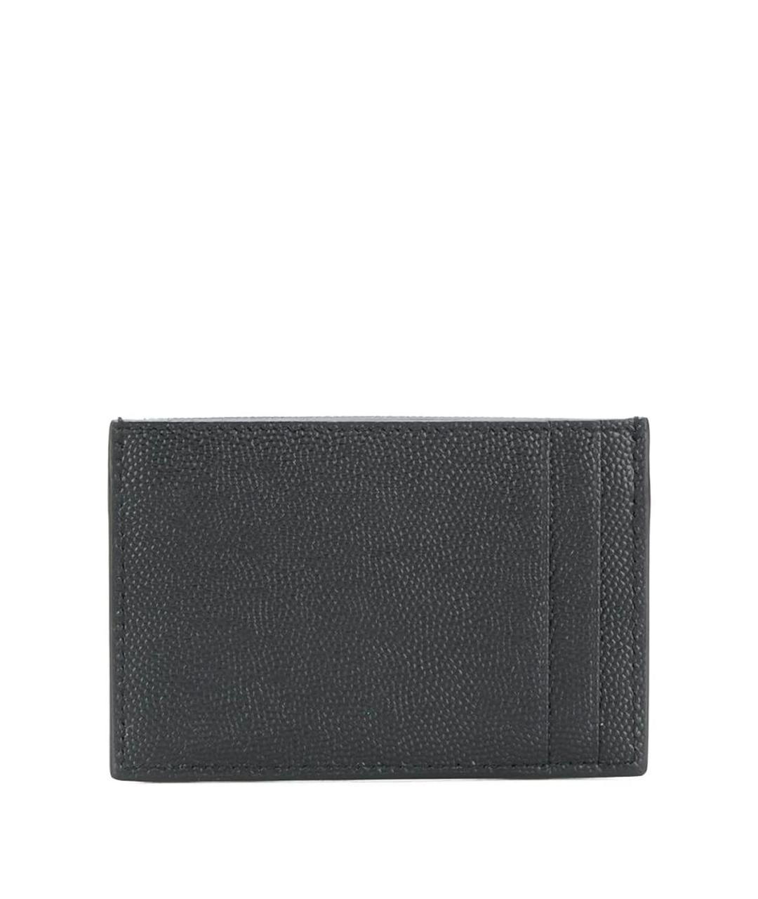 SAINT LAURENT Черный кожаный кошелек, фото 3