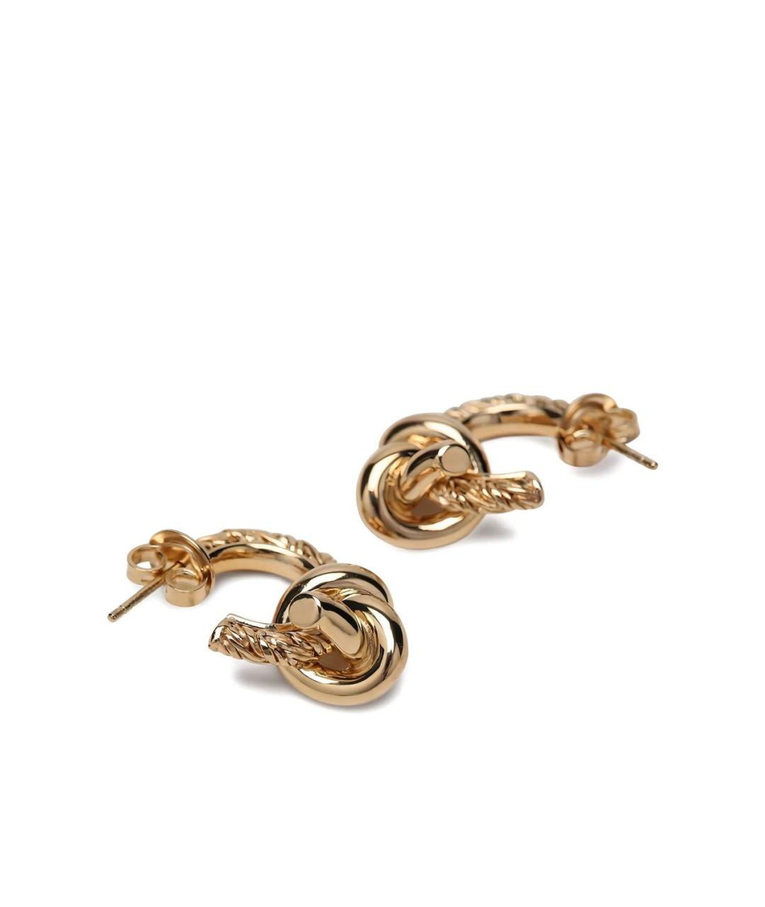 BOTTEGA VENETA Золотые металлические серьги, фото 2