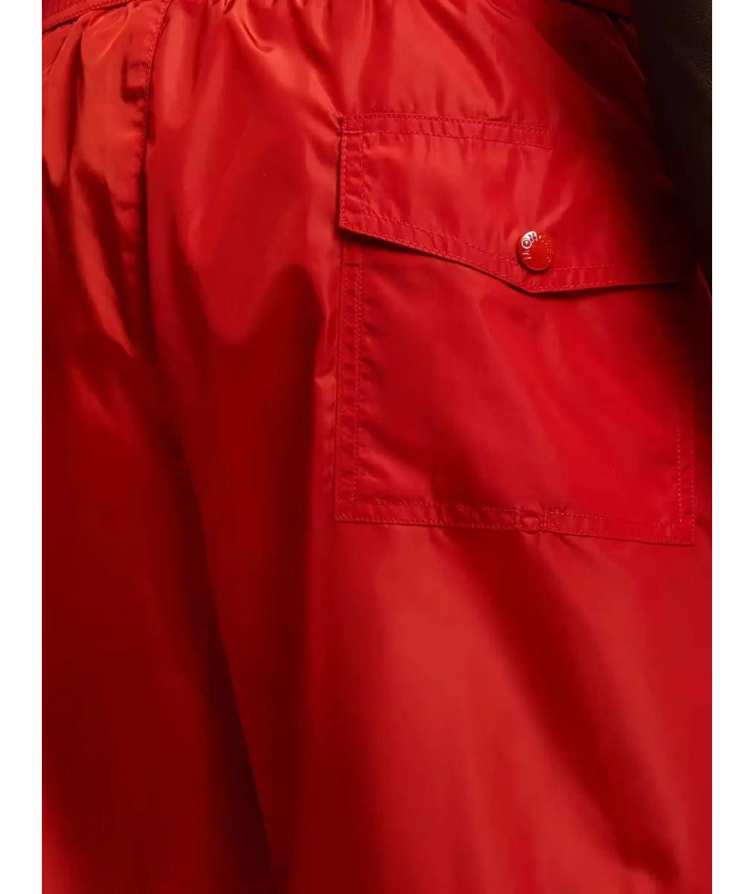 MONCLER Красные полиамидовые плавки, фото 3