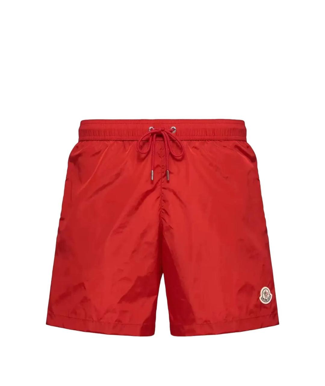 MONCLER Красные полиамидовые плавки, фото 1