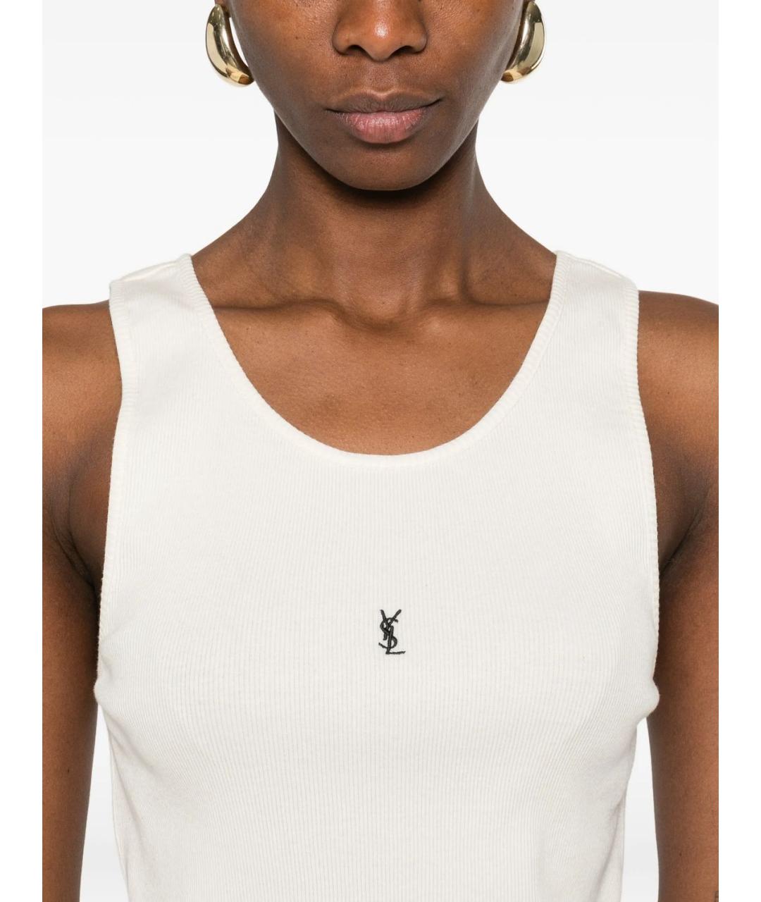 SAINT LAURENT Хлопковая майка, фото 2