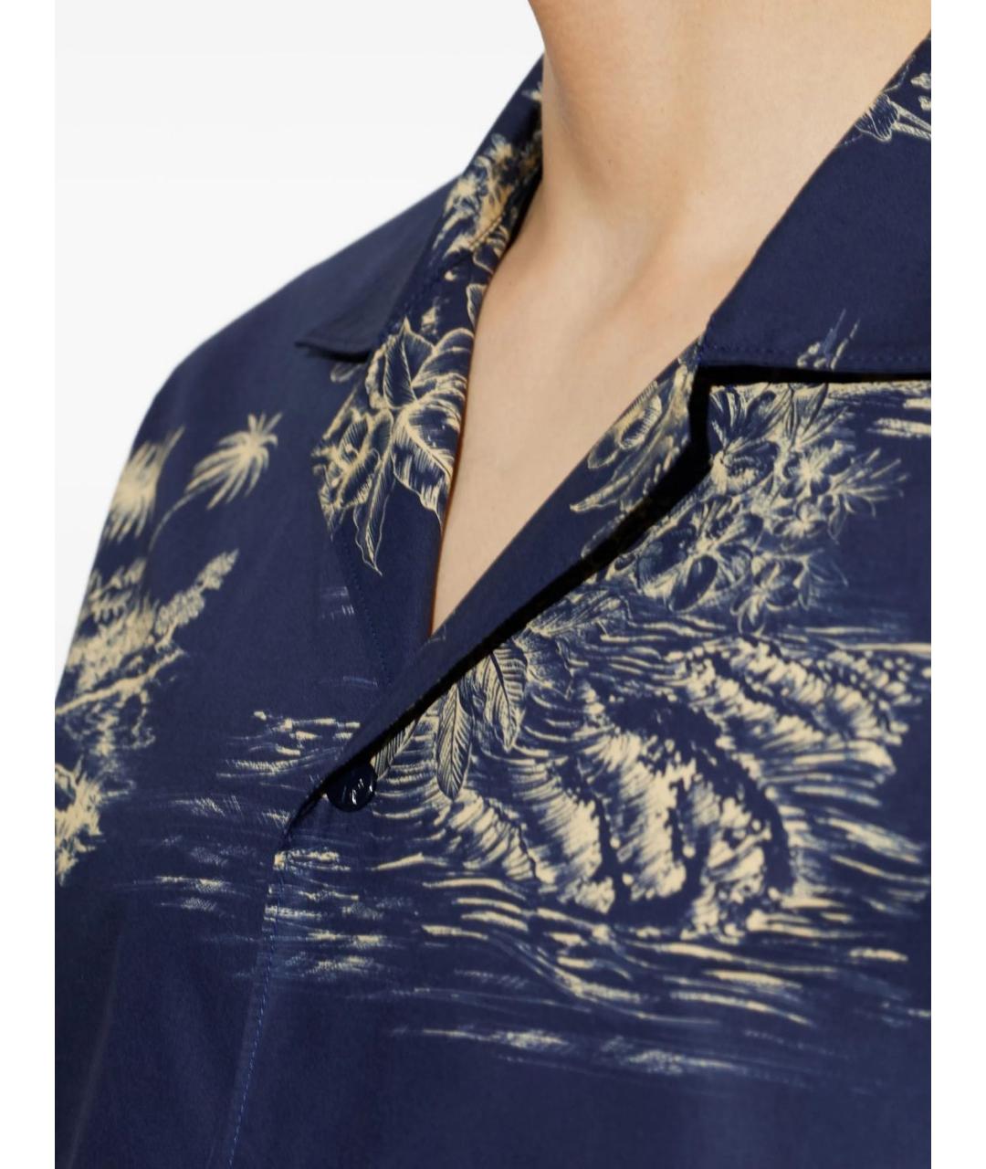 MONCLER Синяя хлопковая кэжуал рубашка, фото 2