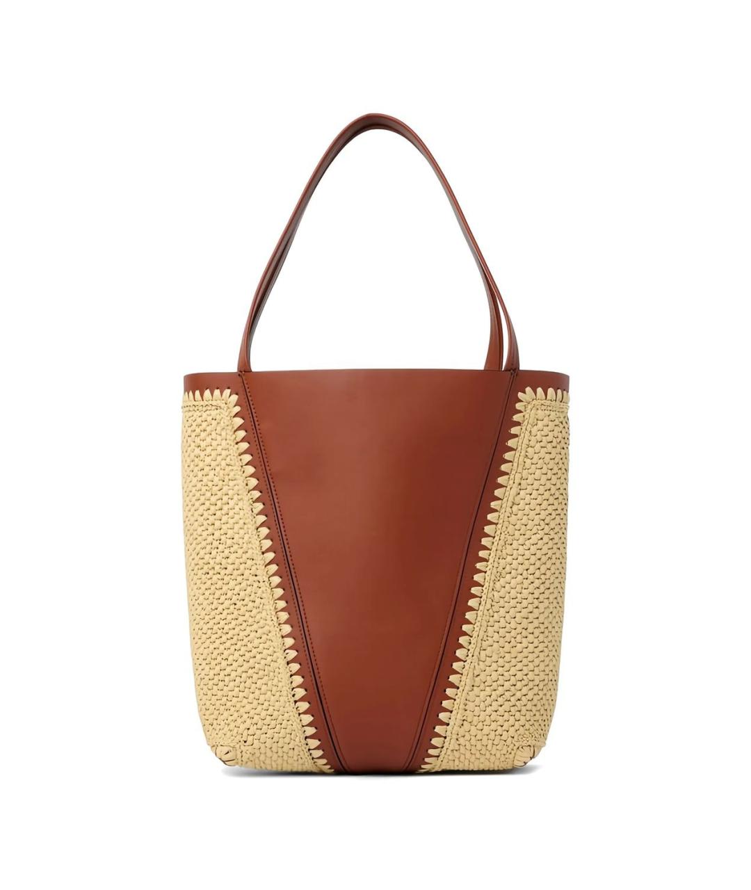 CHLOE Коричневая кожаная сумка тоут, фото 2