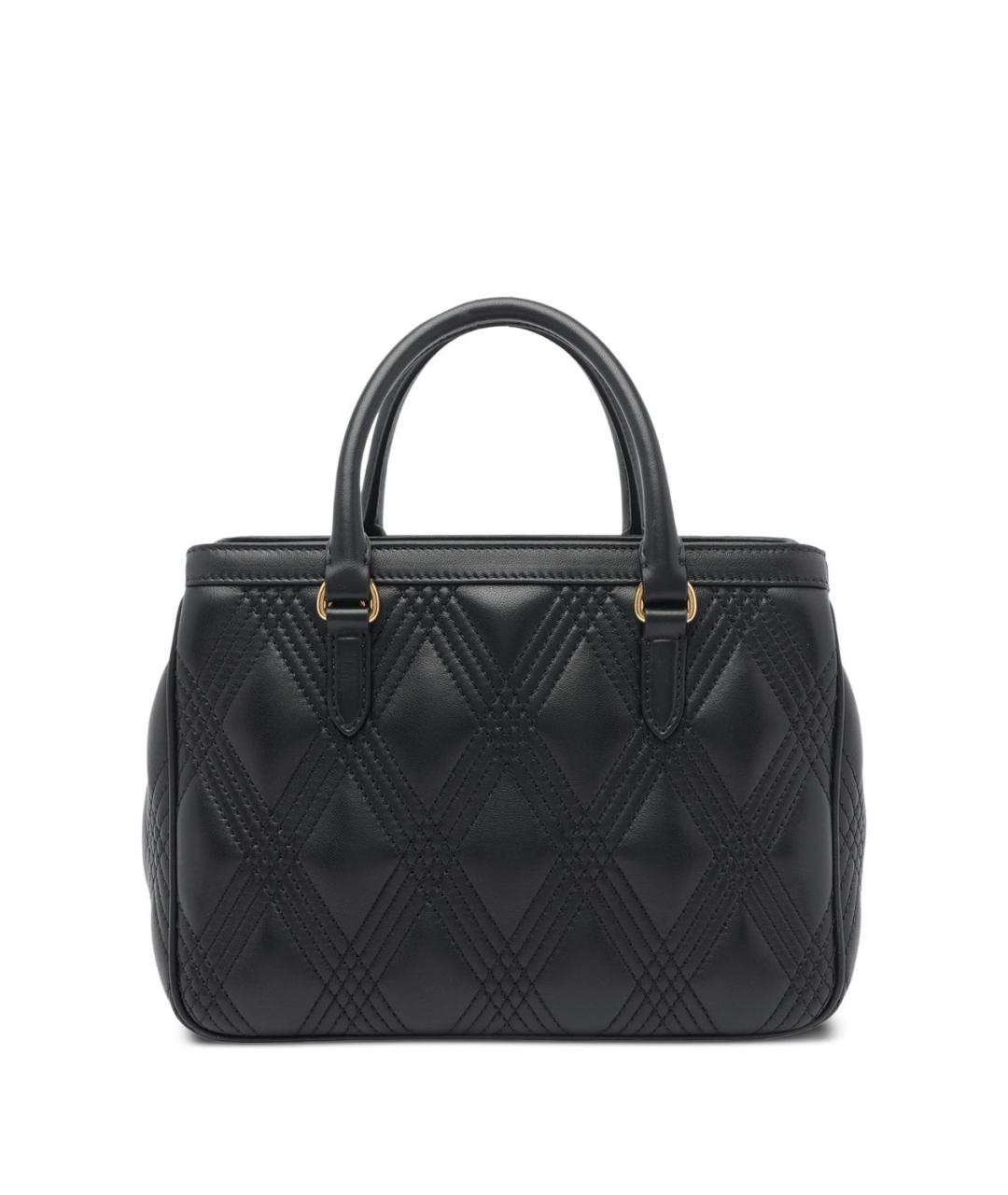 VALENTINO Черная кожаная сумка тоут, фото 3