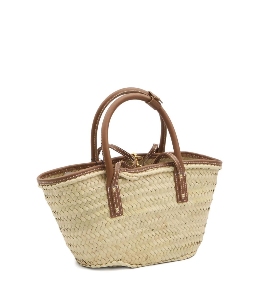 JACQUEMUS Бежевая пелетеная сумка тоут, фото 2