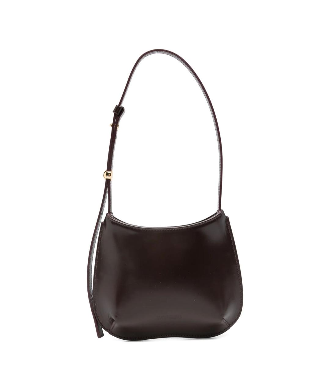 JACQUEMUS Бордовая кожаная сумка через плечо, фото 1