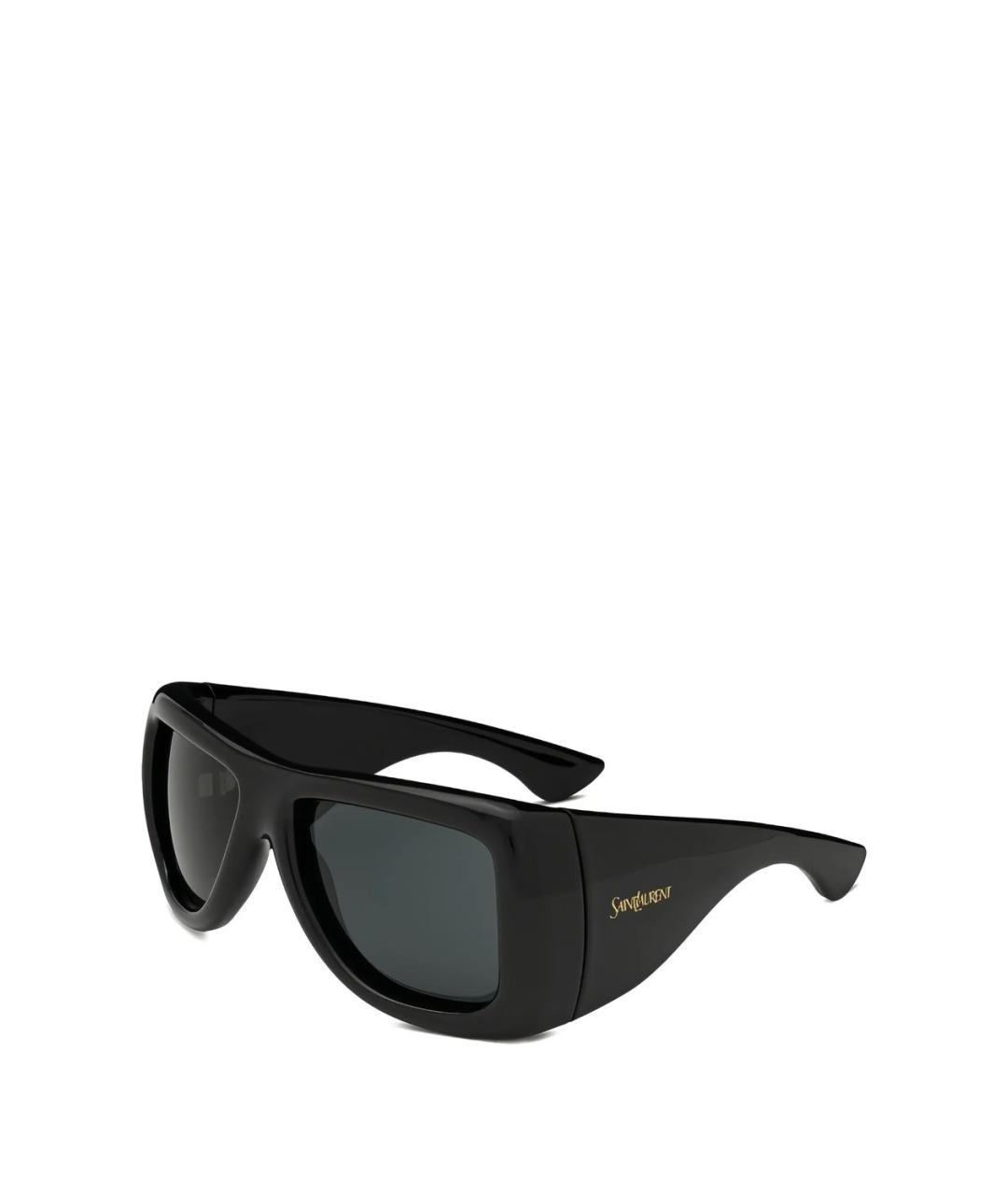 SAINT LAURENT Черные пластиковые солнцезащитные очки, фото 2