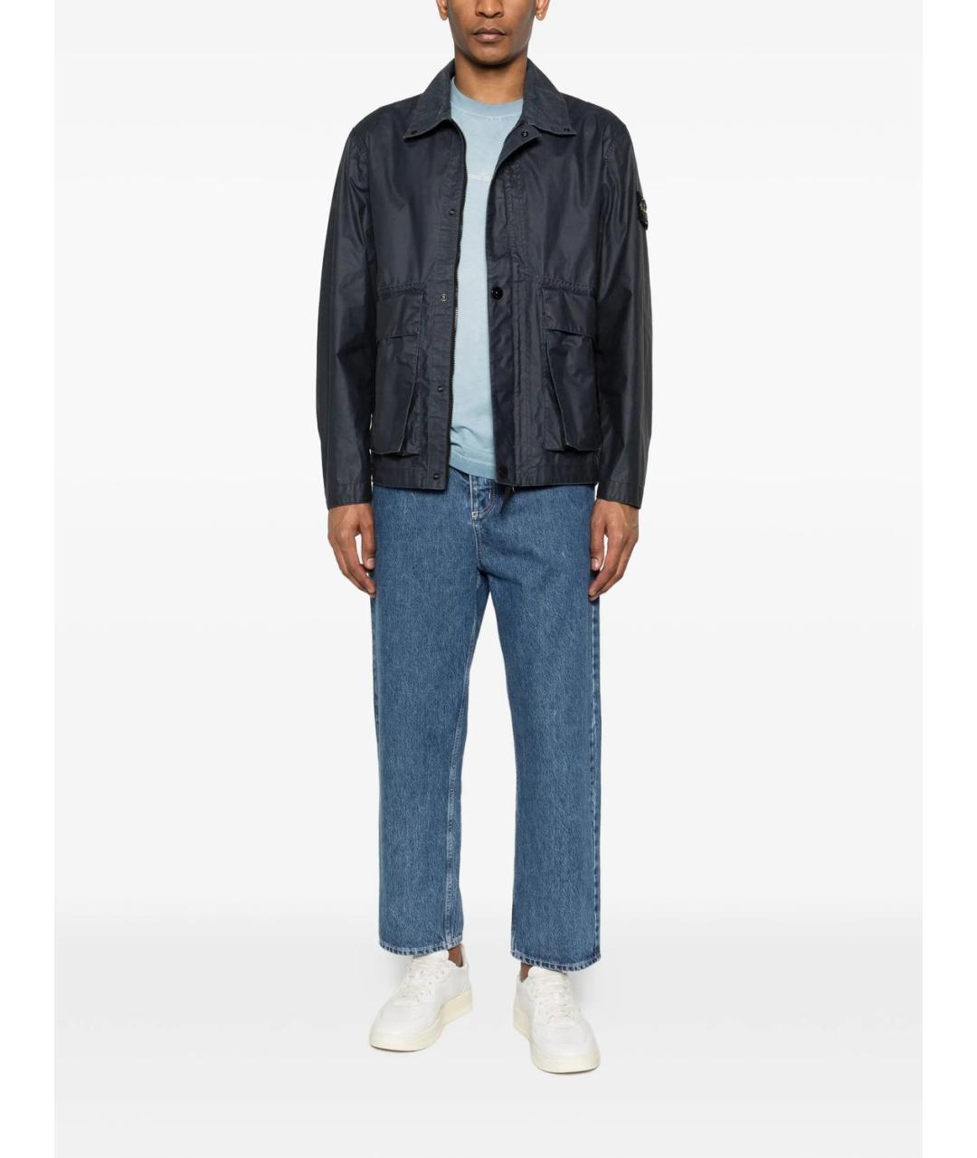 STONE ISLAND Синяя полиэстеровая куртка, фото 2
