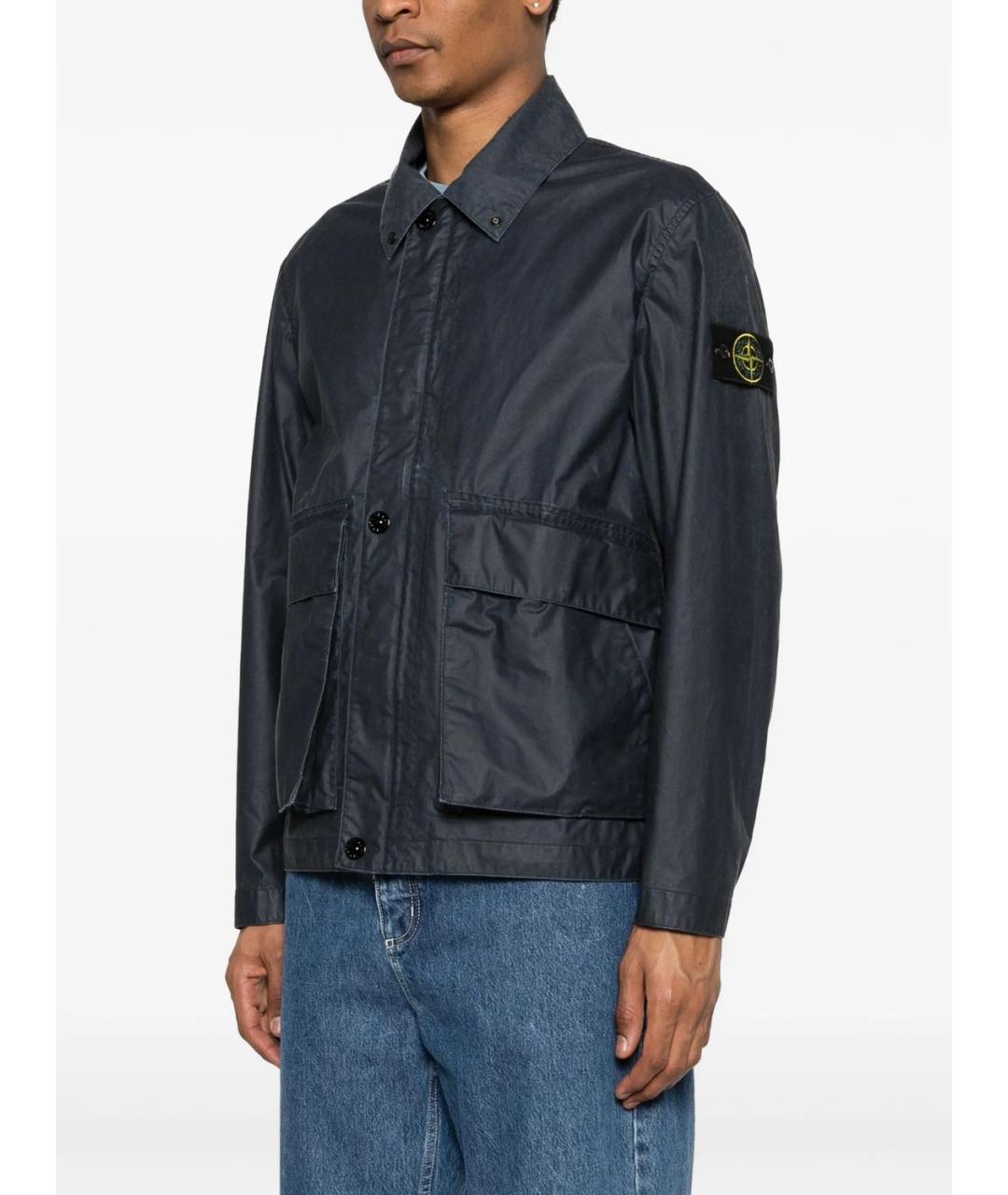 STONE ISLAND Синяя полиэстеровая куртка, фото 3
