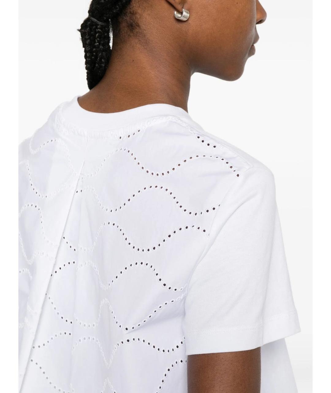 MONCLER Белая хлопковая футболка, фото 2