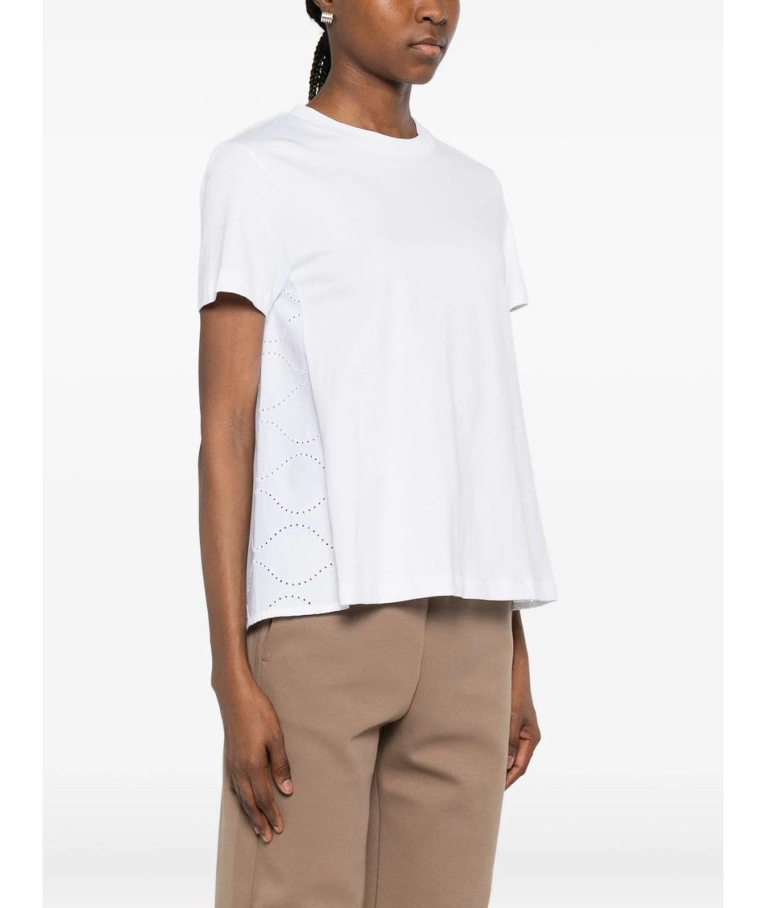 MONCLER Белая хлопковая футболка, фото 3