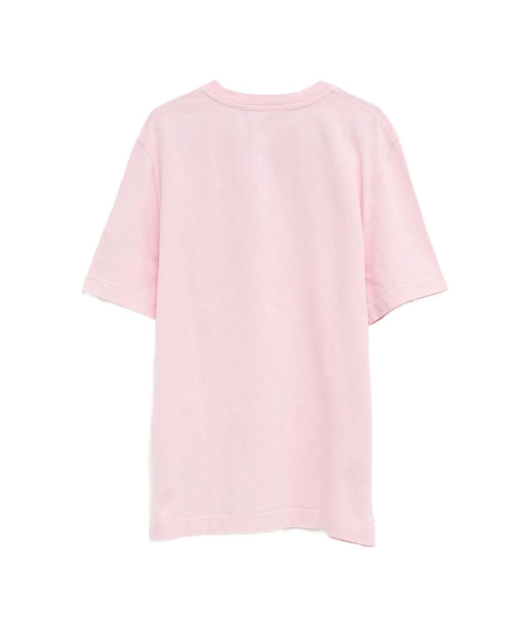 JACQUEMUS Розовая хлопковая футболка, фото 3