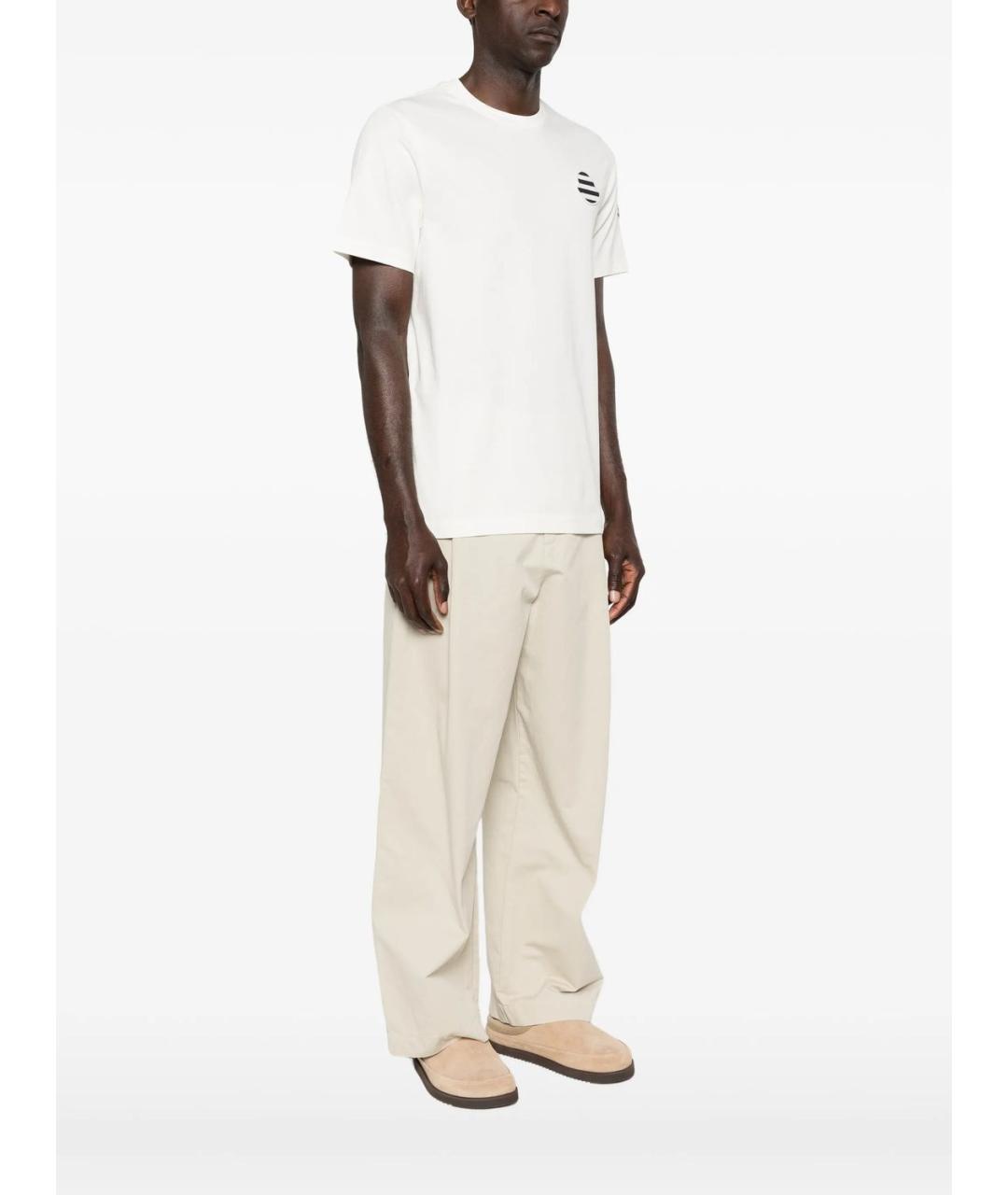 MONCLER Белая хлопковая футболка, фото 3