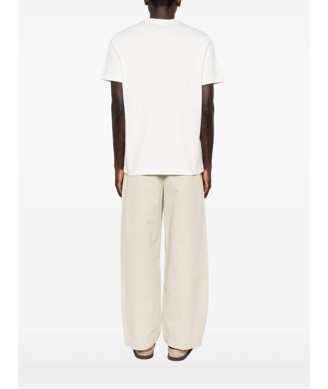 MONCLER Белая хлопковая футболка, фото 4