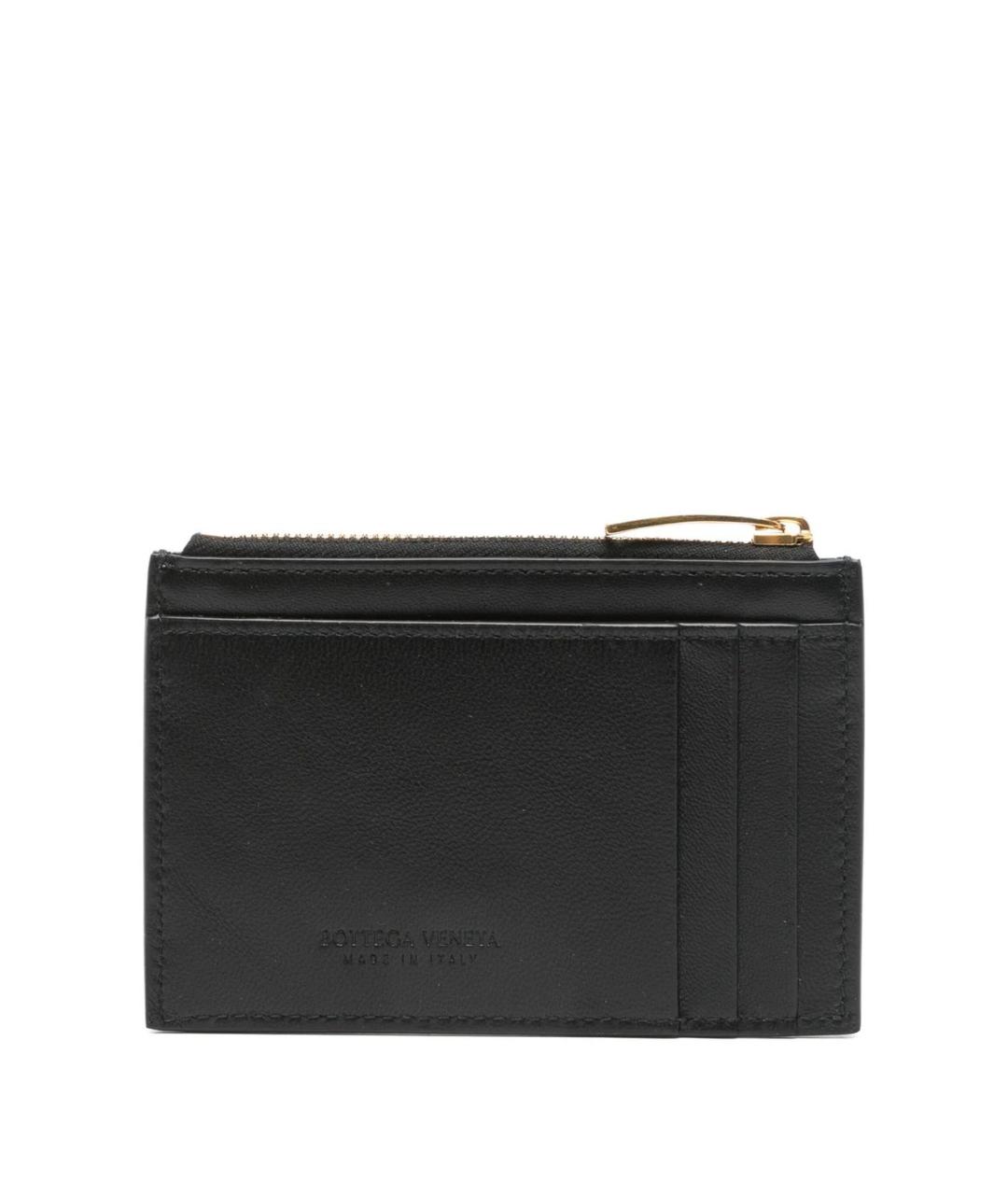 BOTTEGA VENETA Черный кожаный кардхолдер, фото 3