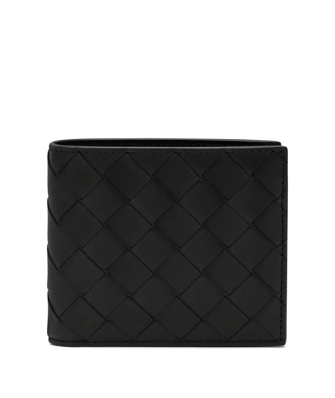 BOTTEGA VENETA Черный кожаный кошелек, фото 1