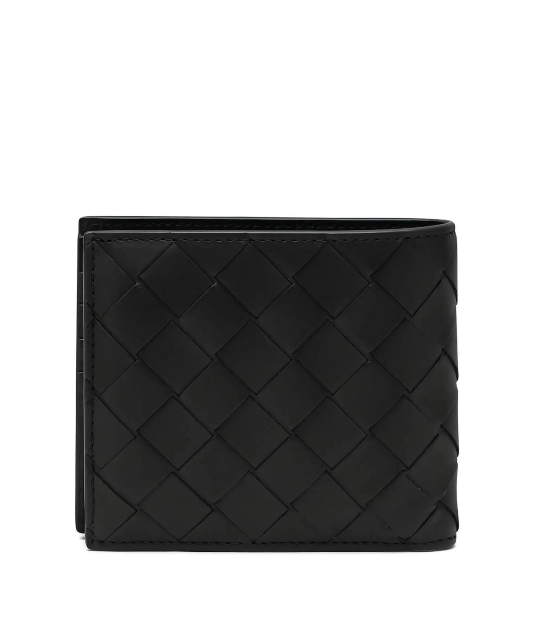BOTTEGA VENETA Черный кожаный кошелек, фото 3