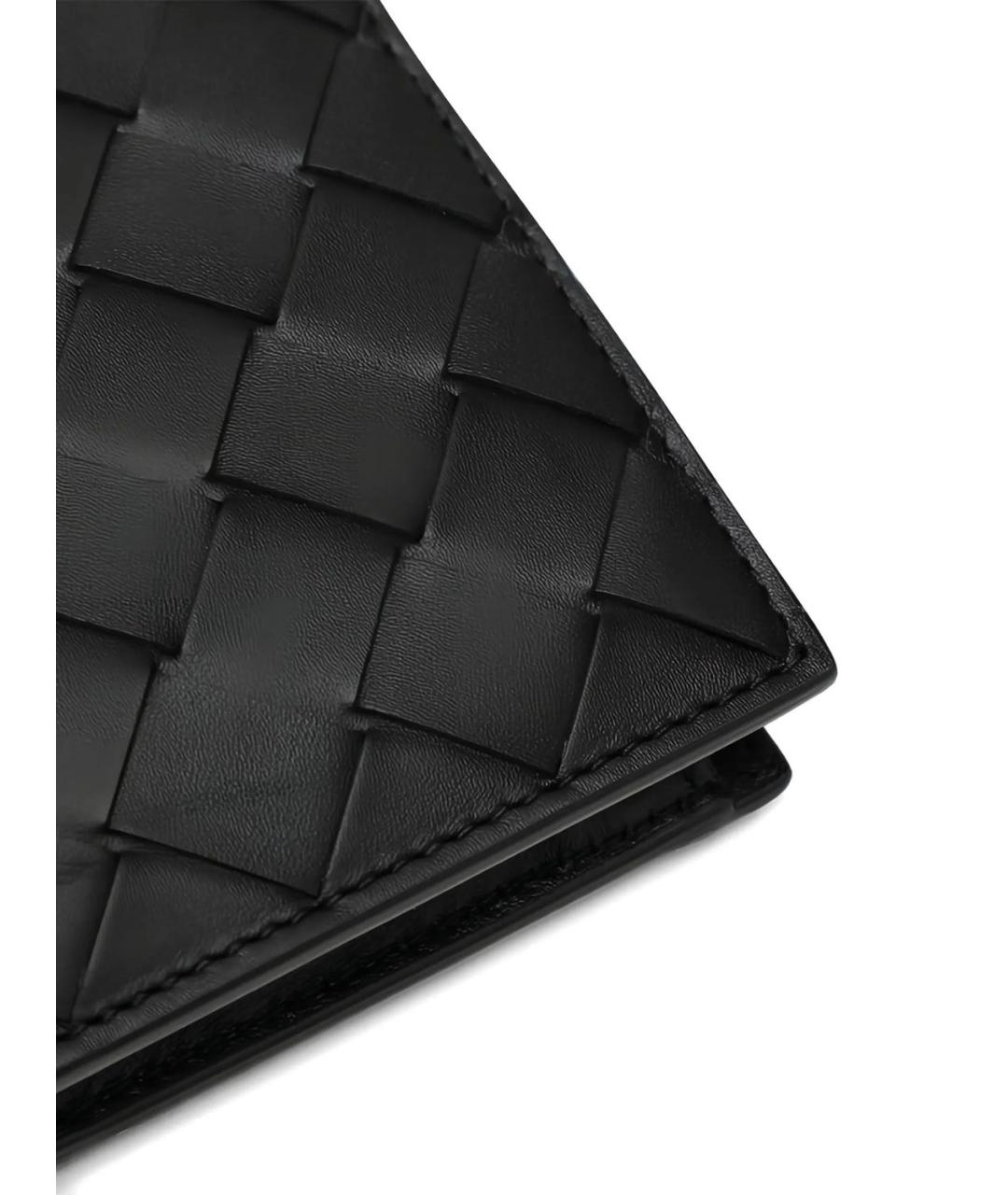 BOTTEGA VENETA Черный кожаный кошелек, фото 4