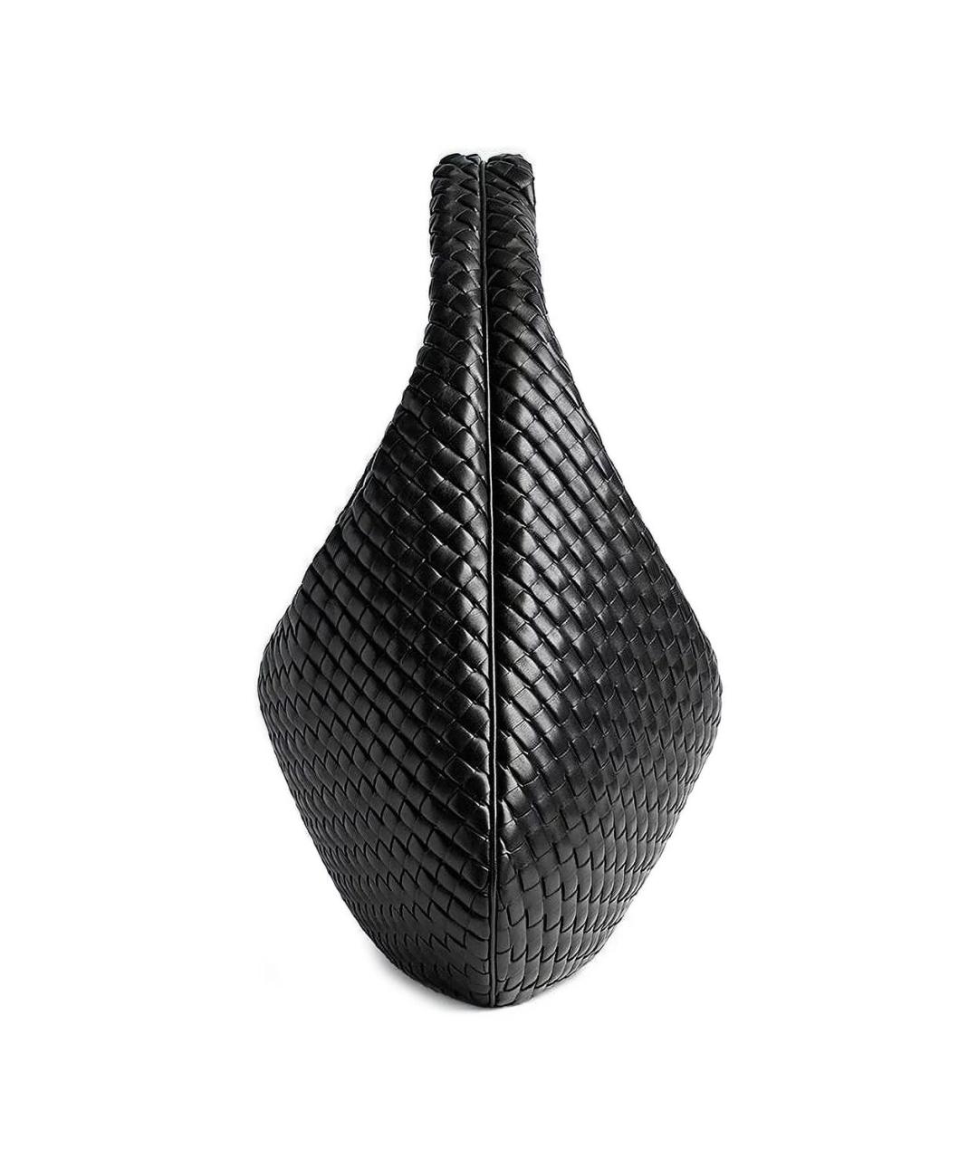 BOTTEGA VENETA Черная кожаная сумка через плечо, фото 3