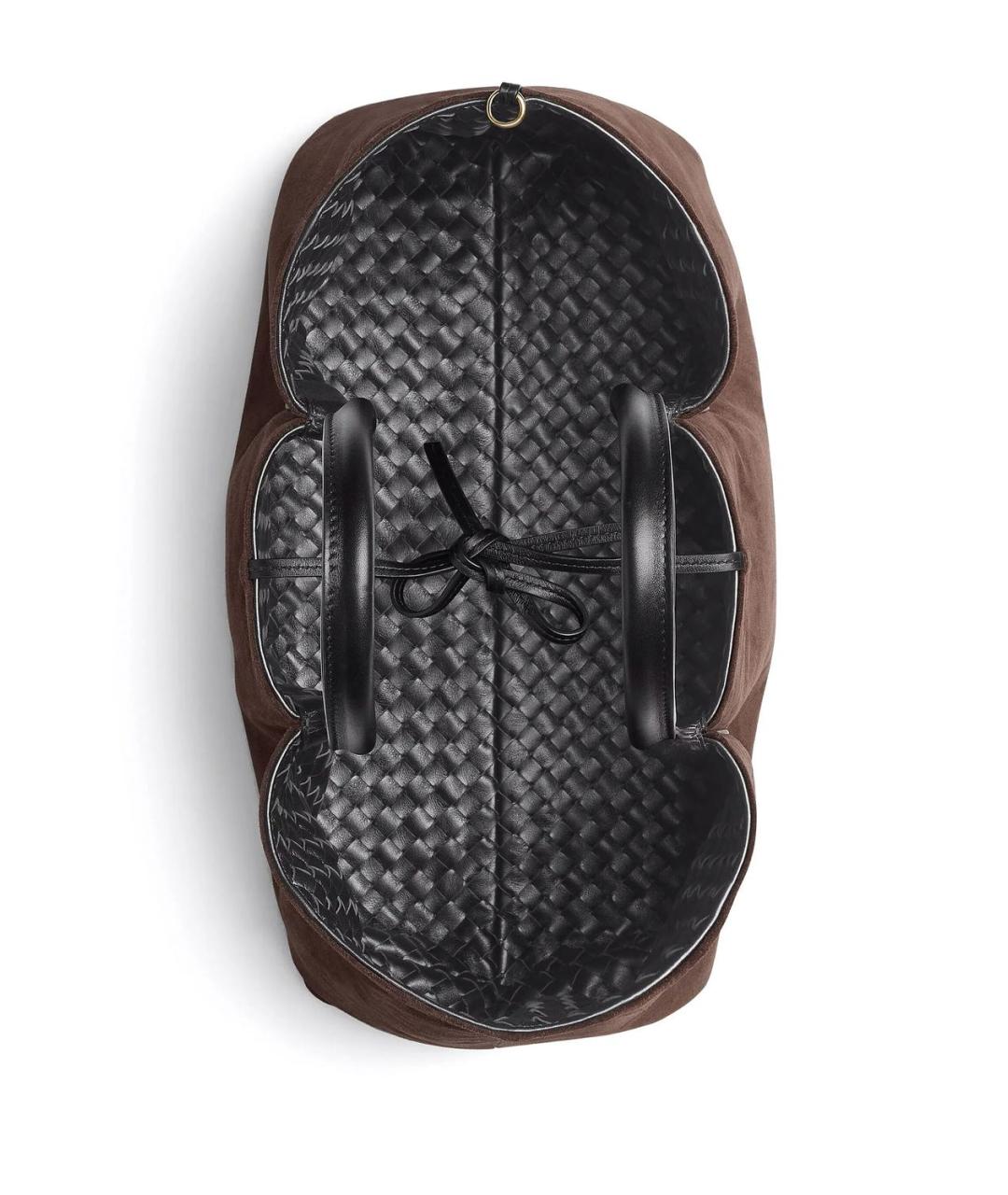 BOTTEGA VENETA Черная кожаная сумка тоут, фото 4