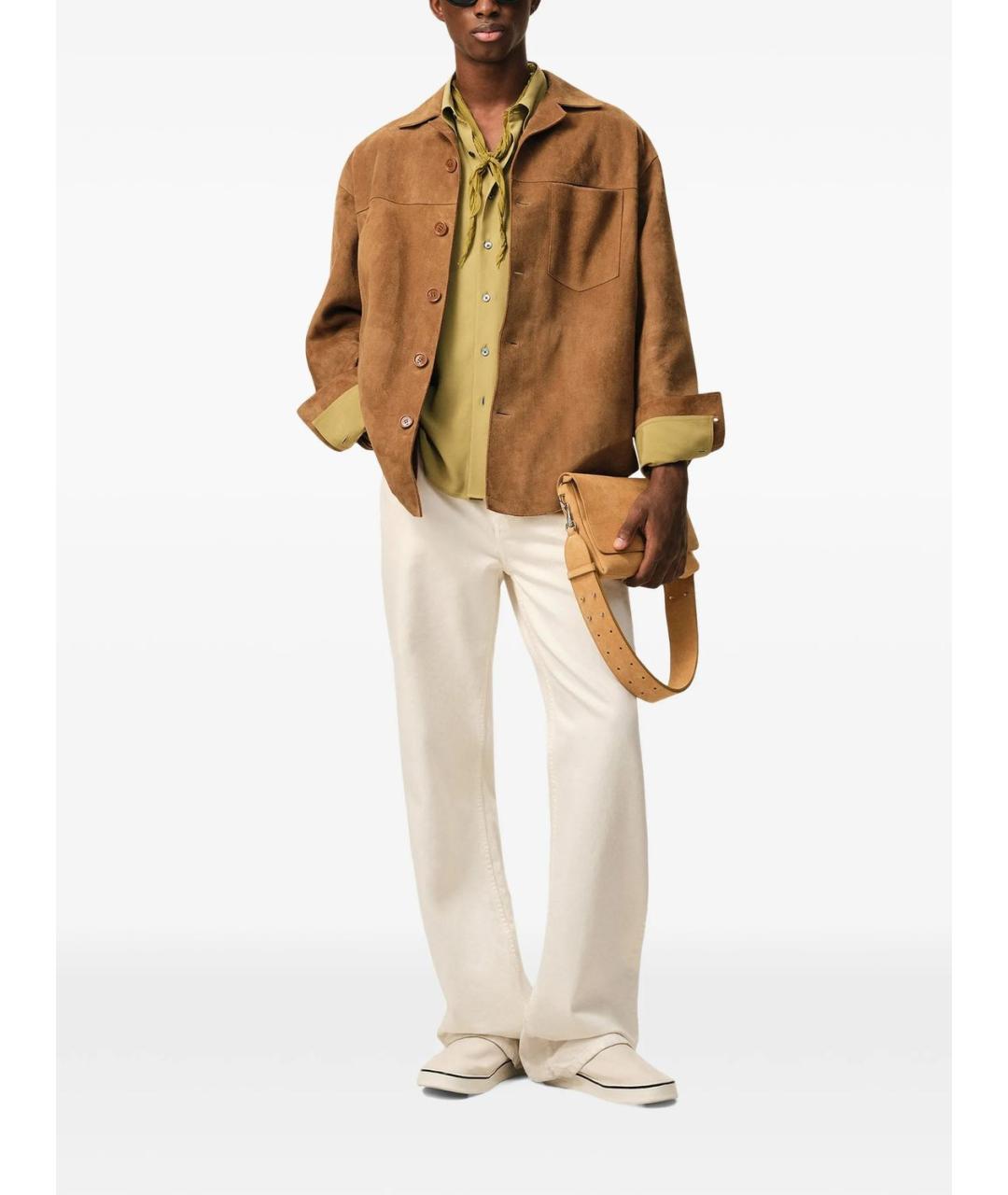 Ami Paris Коричневая замшевая куртка, фото 2