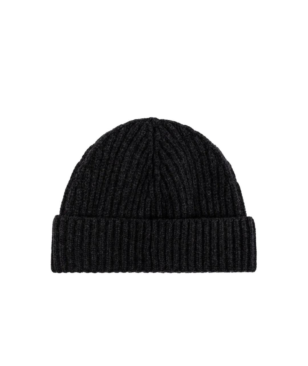 LOEWE Черная кашемировая шапка, фото 3