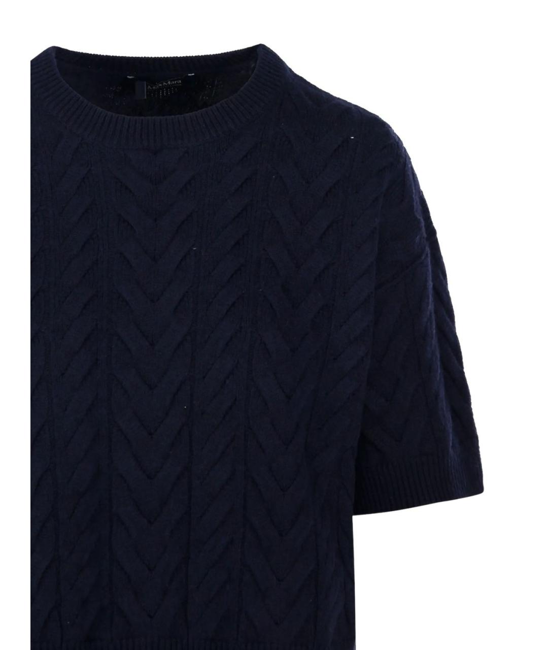 'S MAX MARA Синий шерстяной джемпер / свитер, фото 3