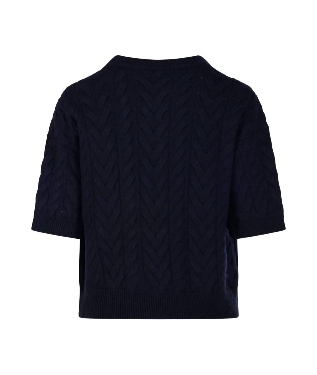 'S MAX MARA Синий шерстяной джемпер / свитер, фото 2