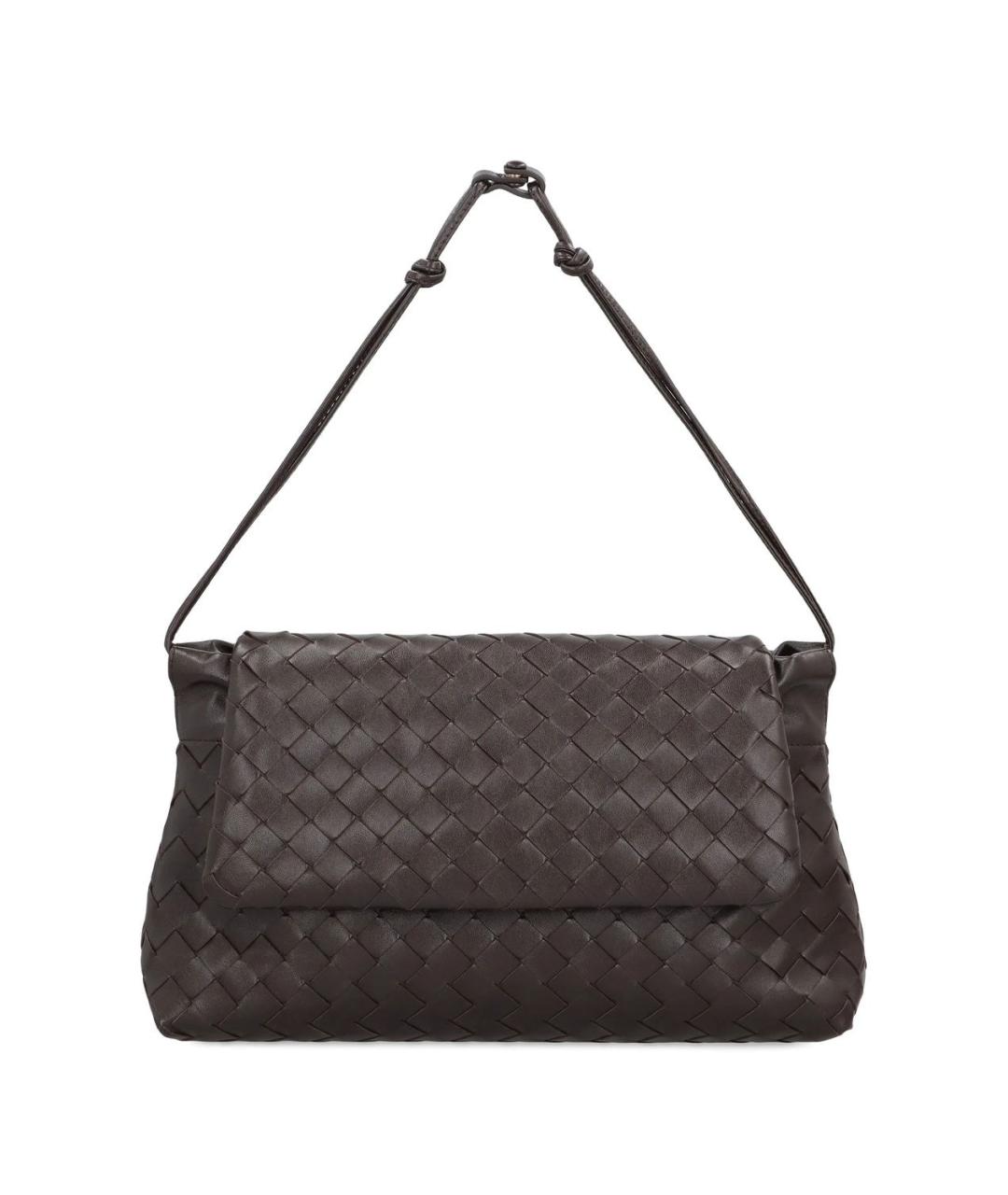 BOTTEGA VENETA Коричневая кожаная сумка через плечо, фото 1