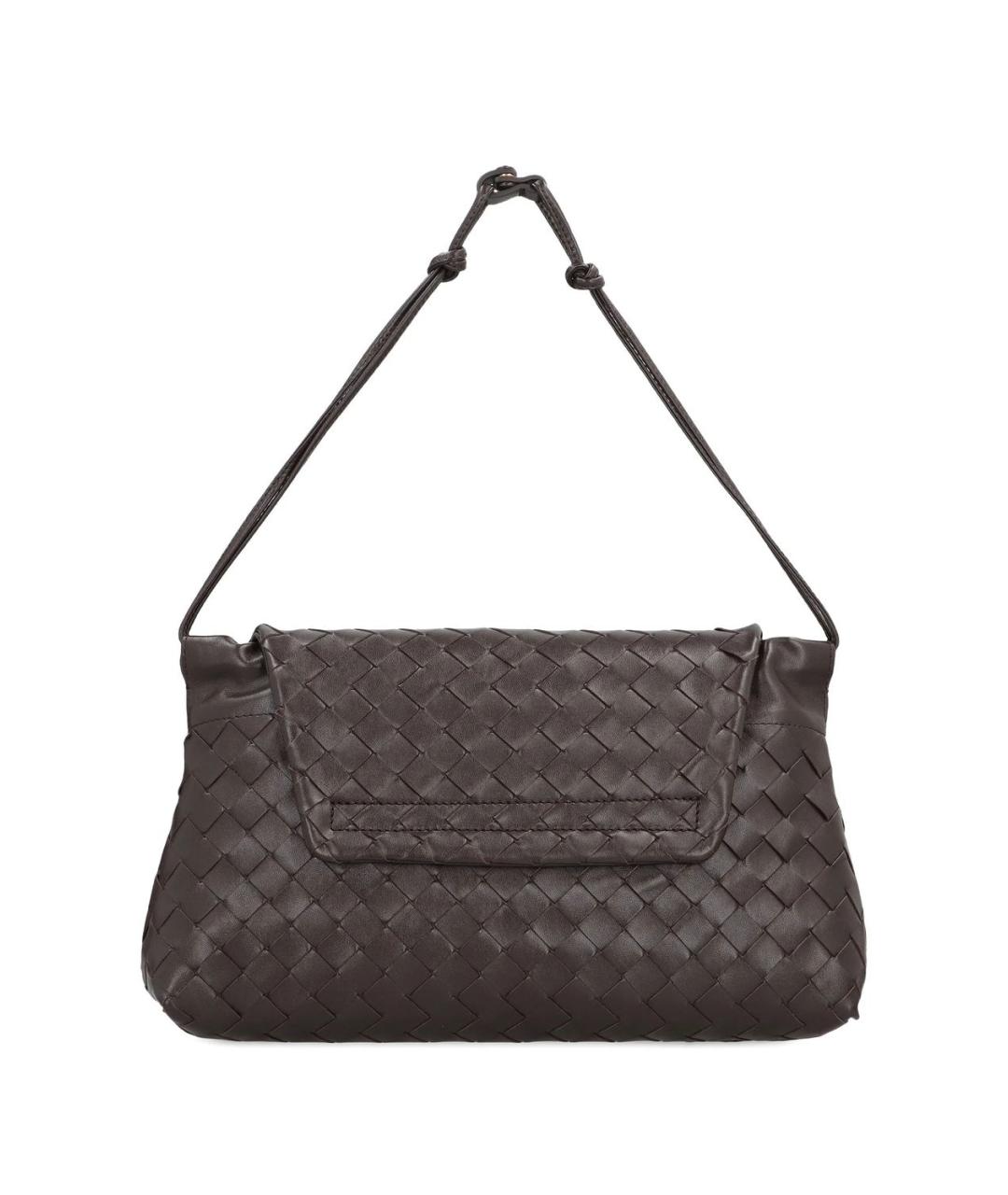 BOTTEGA VENETA Коричневая кожаная сумка через плечо, фото 3