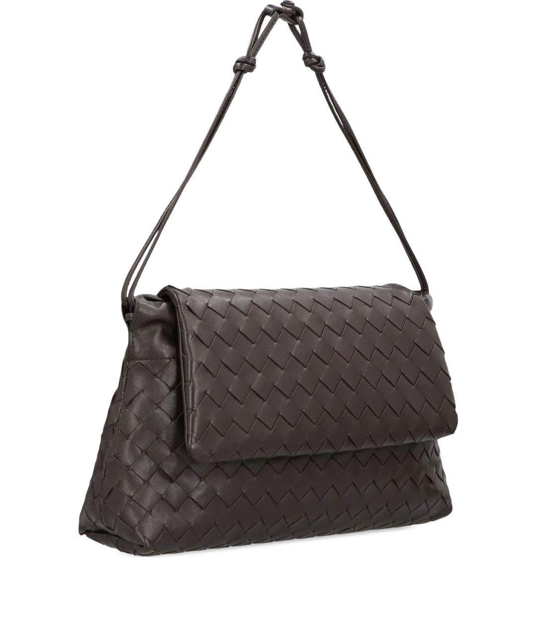 BOTTEGA VENETA Коричневая кожаная сумка через плечо, фото 2