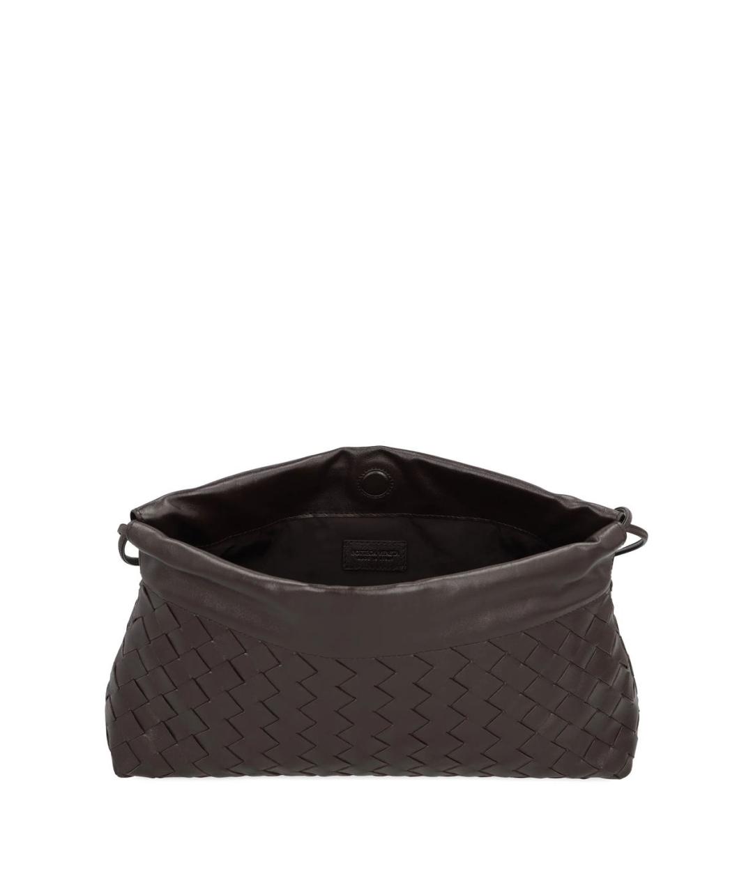 BOTTEGA VENETA Коричневая кожаная сумка через плечо, фото 4