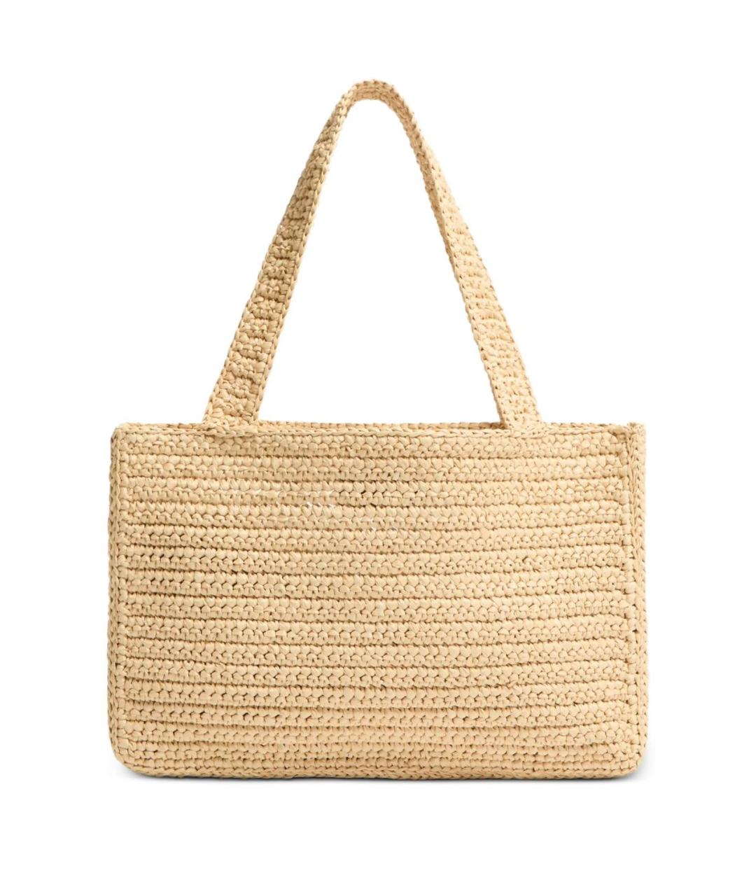 VALENTINO Бежевая пелетеная сумка тоут, фото 4