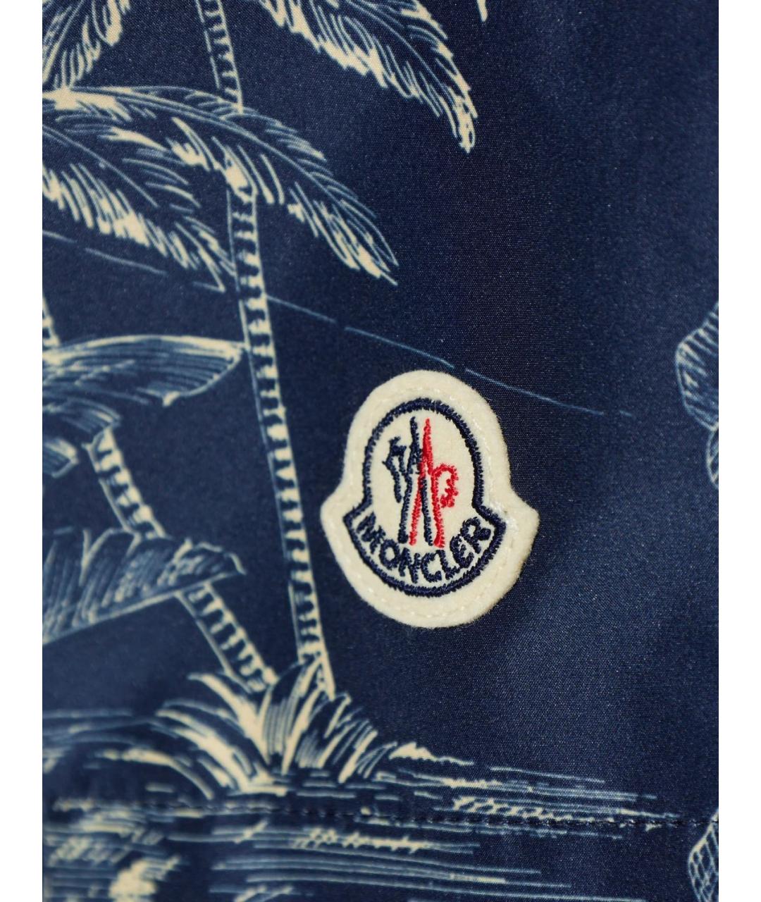 MONCLER Синие полиэстеровые плавки, фото 3