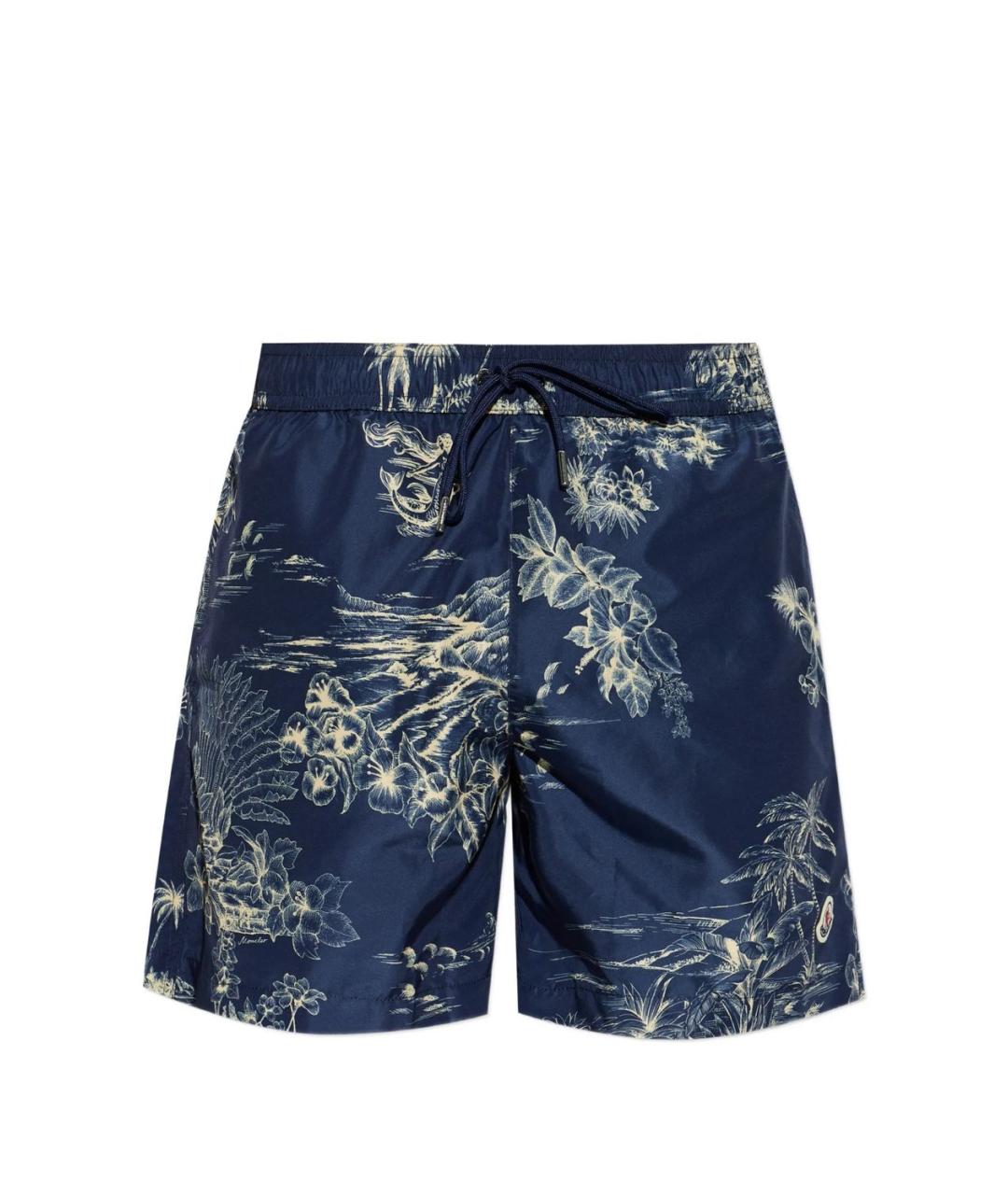 MONCLER Синие полиэстеровые плавки, фото 1