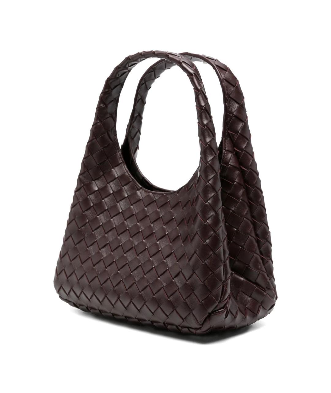 BOTTEGA VENETA Бордовая кожаная сумка тоут, фото 3