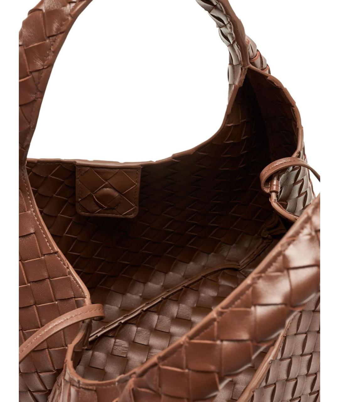 BOTTEGA VENETA Коричневая кожаная сумка тоут, фото 3