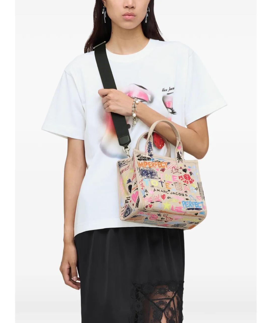 MARC JACOBS Бежевая хлопковая сумка тоут, фото 2