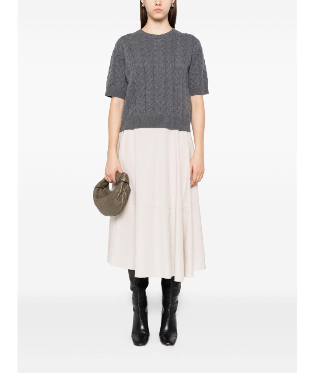'S MAX MARA Серый шерстяной джемпер / свитер, фото 2
