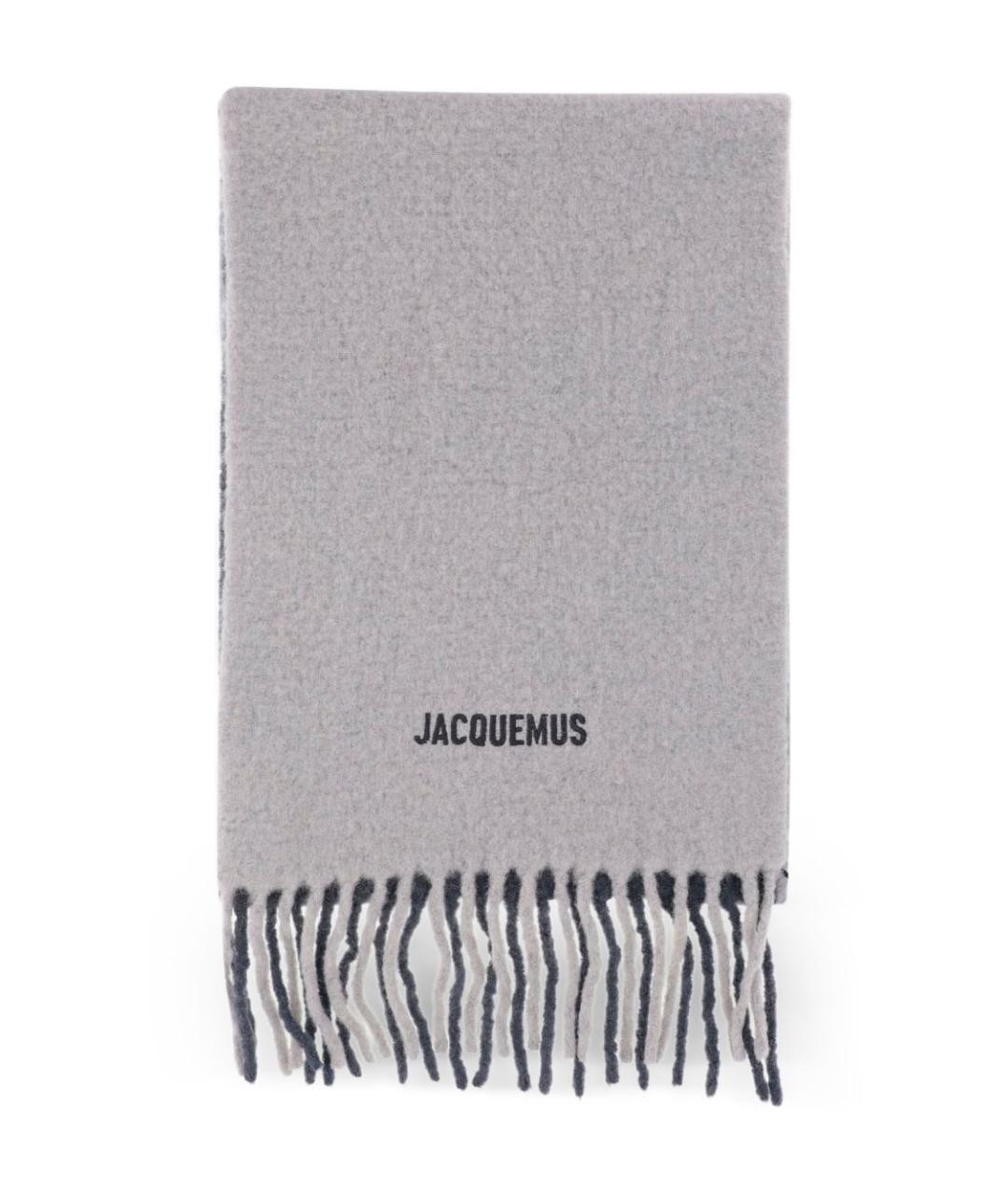 JACQUEMUS Серый шарф, фото 1