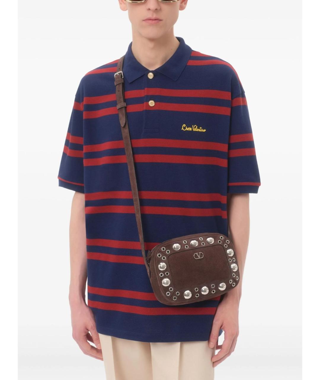 VALENTINO Коричневая замшевая сумка на плечо, фото 5