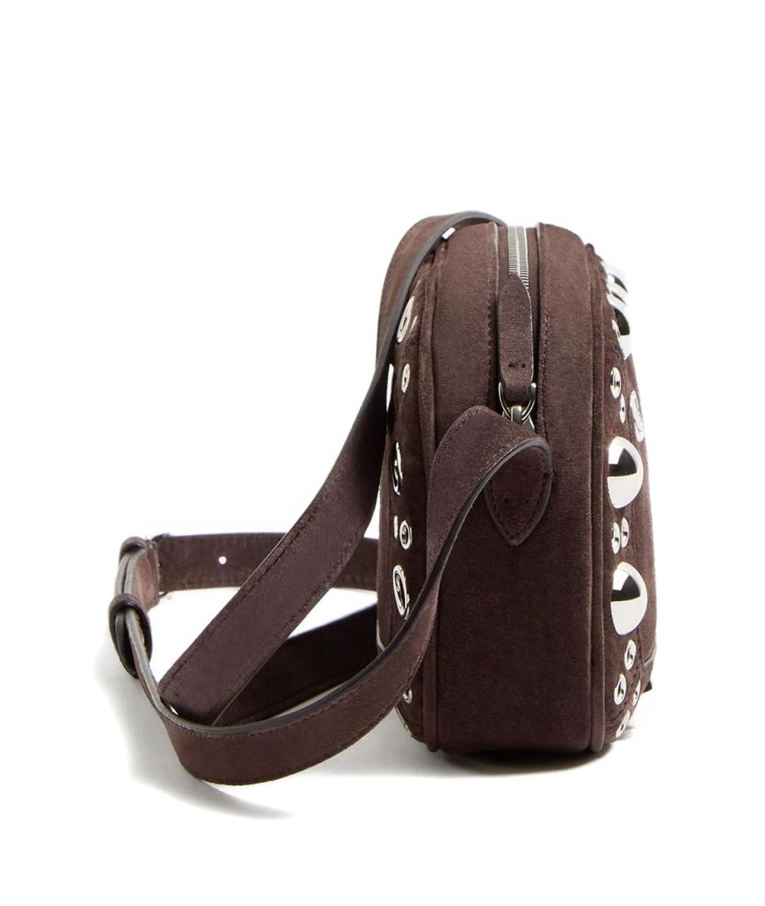 VALENTINO Коричневая замшевая сумка на плечо, фото 3