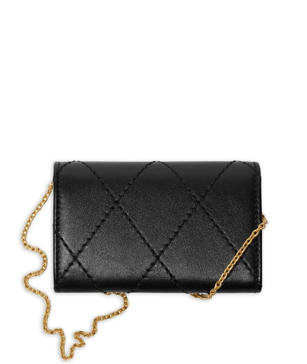 BURBERRY Черная кожаная сумка через плечо, фото 2