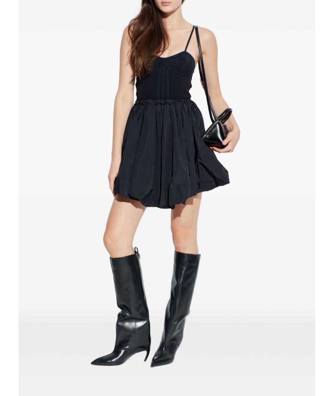 THE ATTICO Черное повседневное платье, фото 5