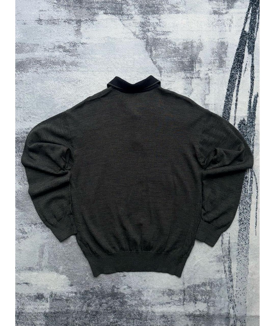 SAINT LAURENT Антрацитовый шерстяной джемпер / свитер, фото 5